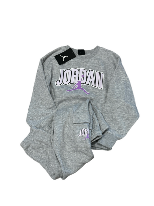Jordan Grey/Lilac Hoodie & Jogger Set