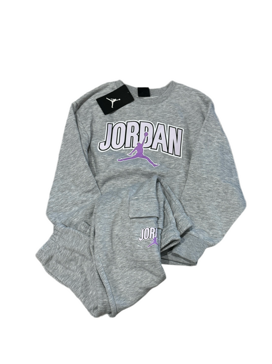 Jordan Grey/Lilac Jogger Set