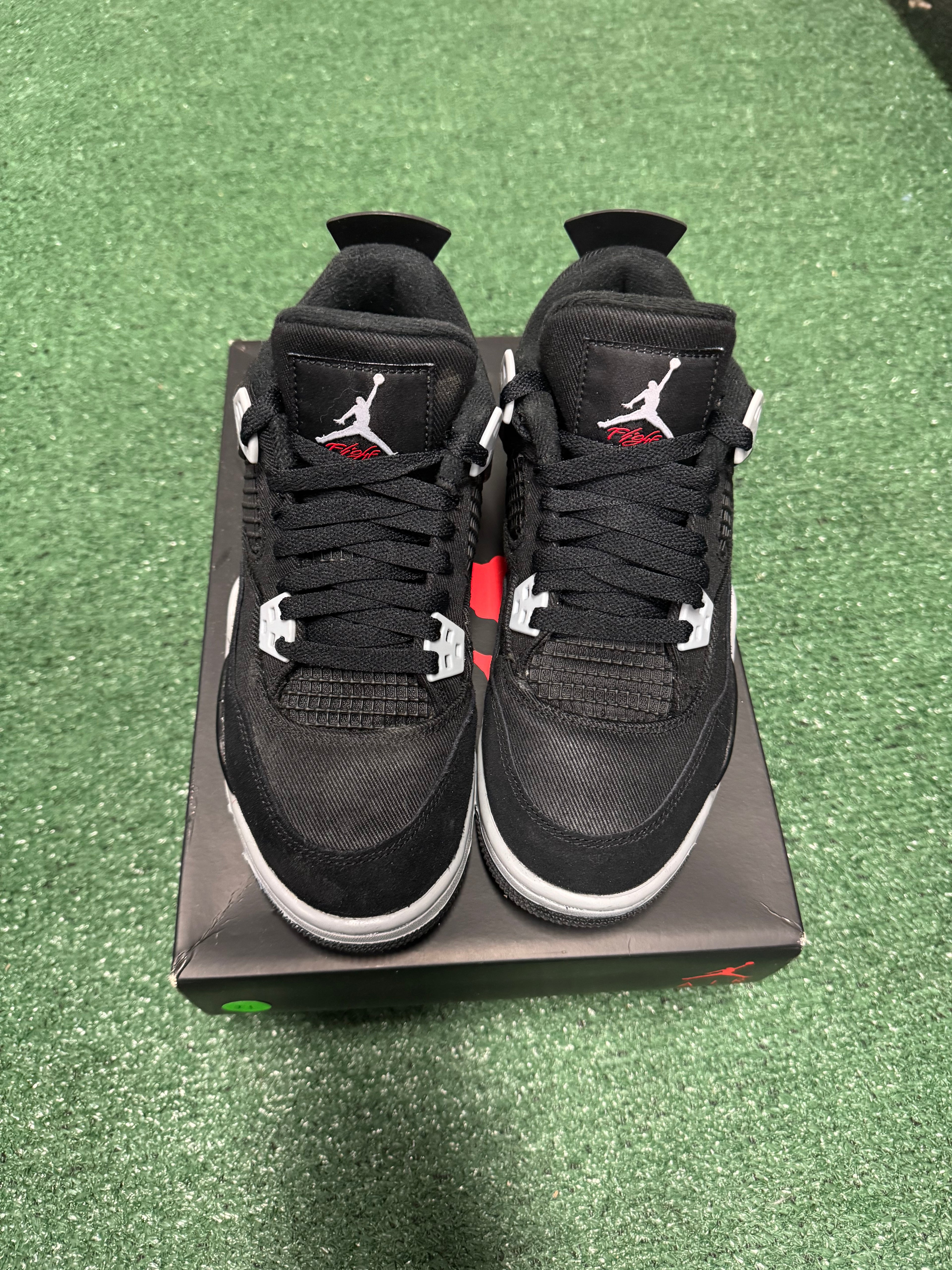 6y- Air Jordan 4 Retro Black Canvas