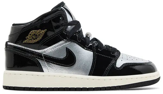 Air Jordan 1 Mid 'Black Metallic Silver'