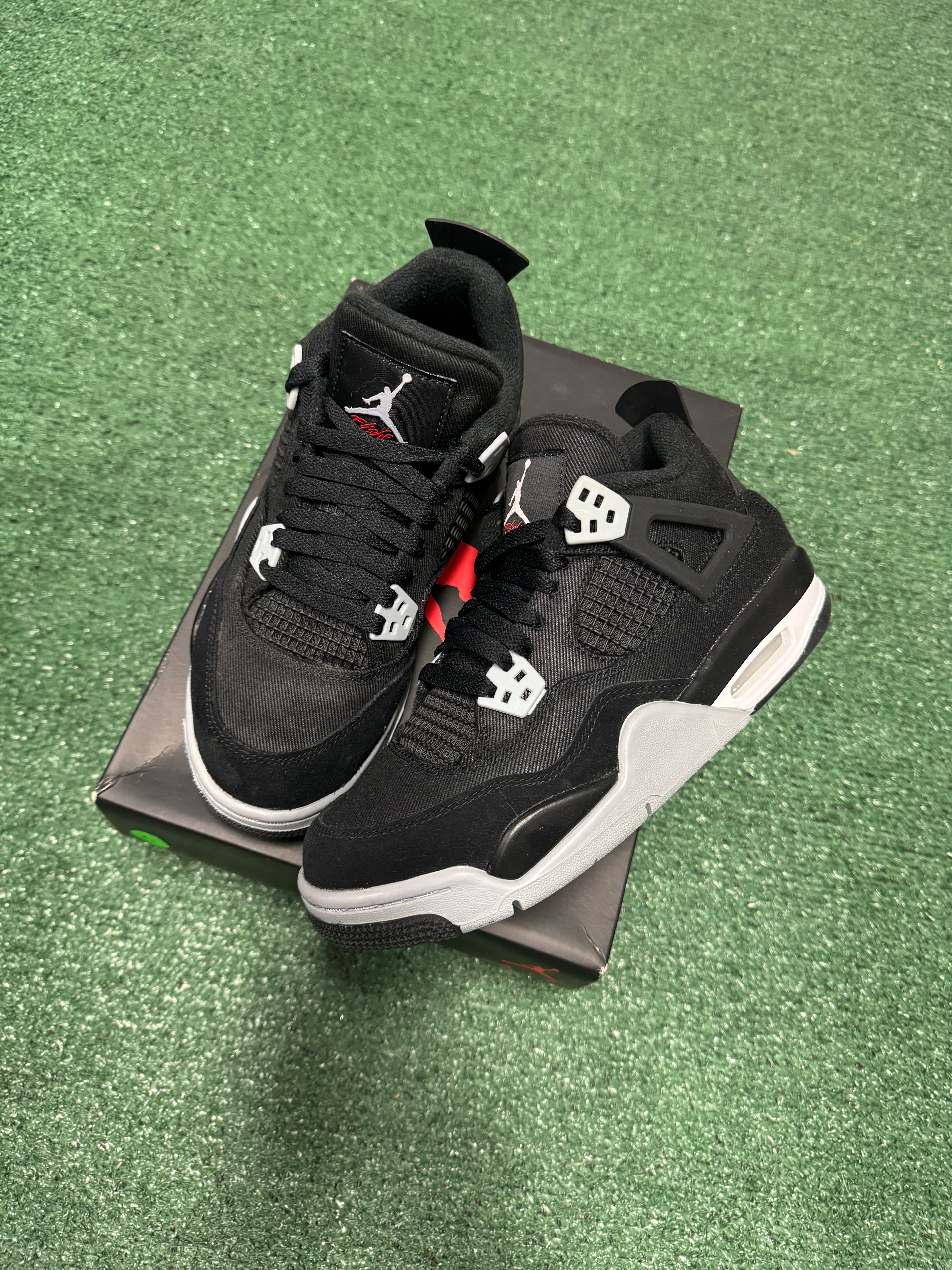 6y- Air Jordan 4 Retro Black Canvas