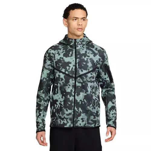 Nike Men's Tech Fleece Zip Hoodie- Digi Camo Blue