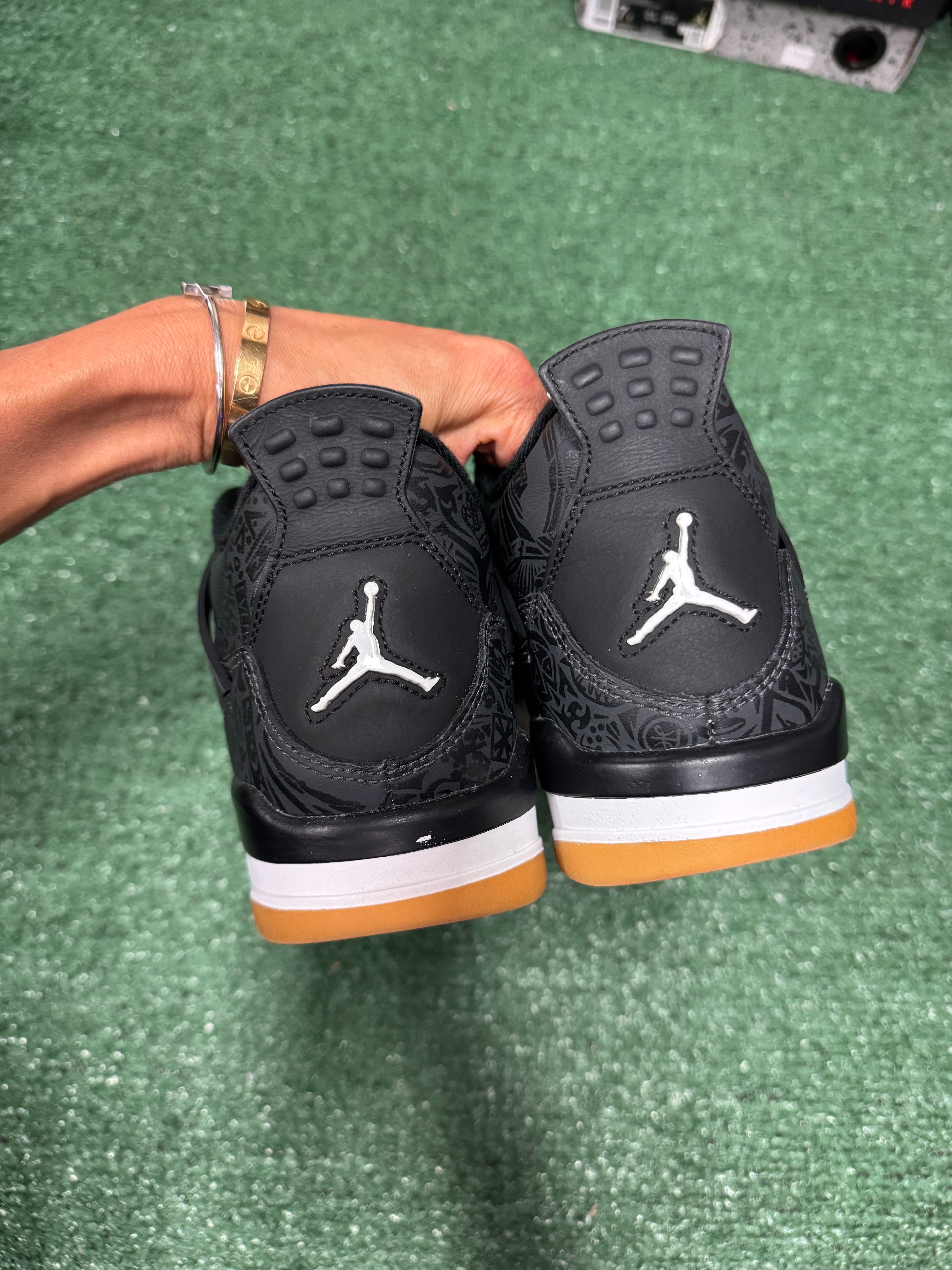 6.5y- Air Jordan 4 Retro Black Laser