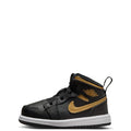 Air Jordan 1 Mid Black Metallic Gold *