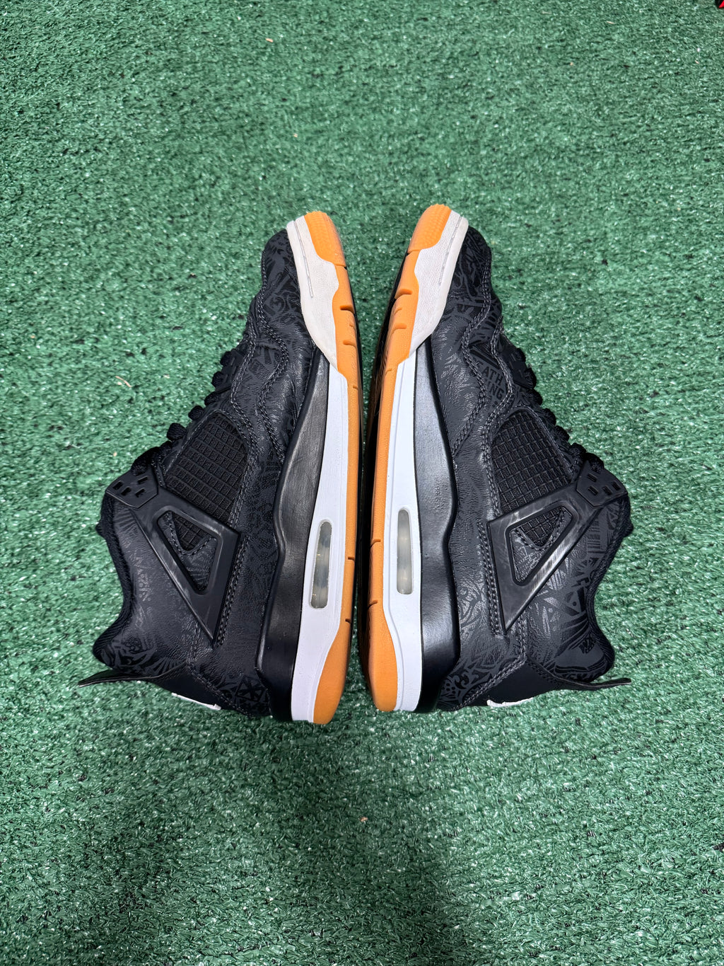6.5y- Air Jordan 4 Retro Black Laser