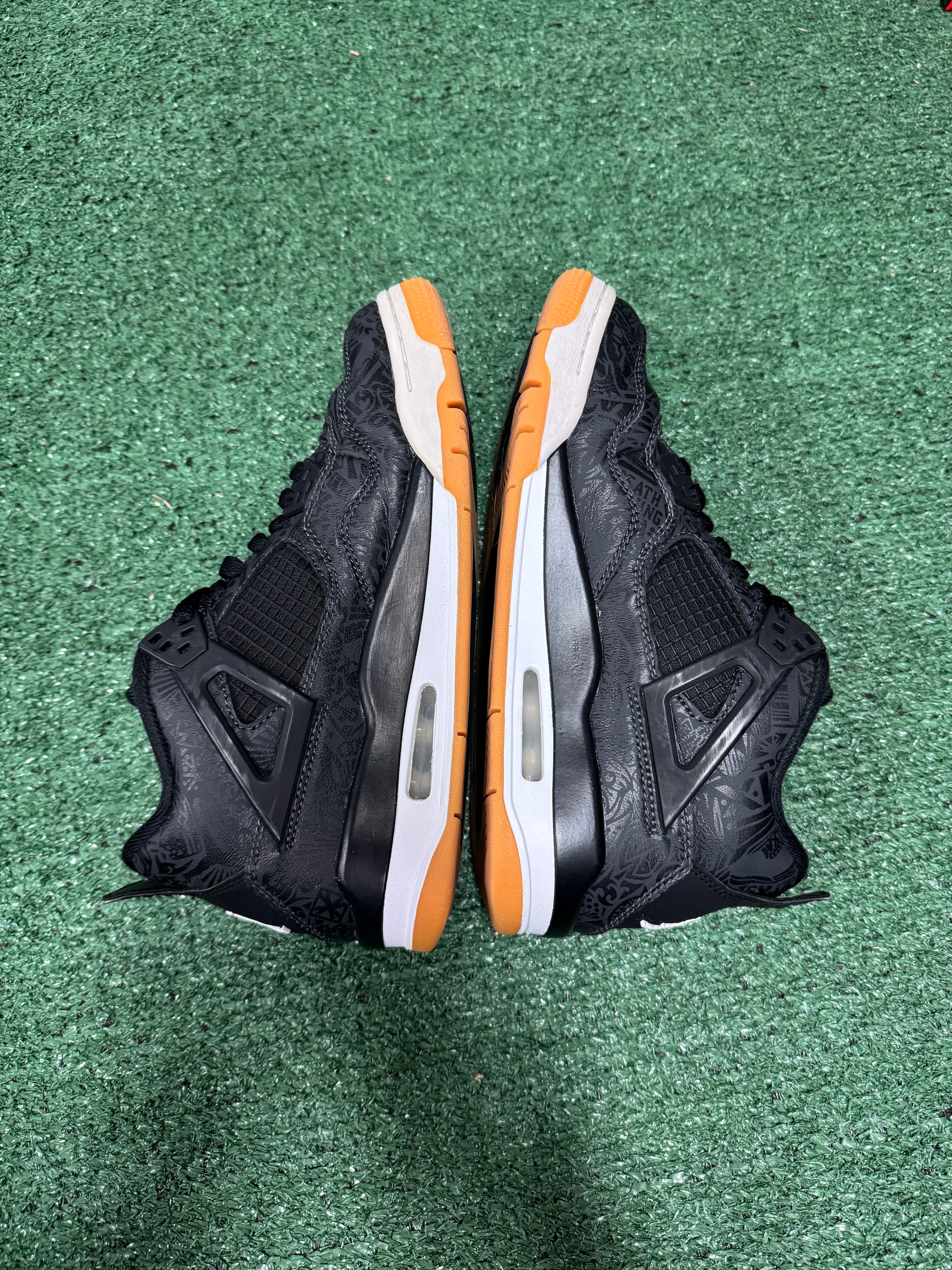 6.5y- Air Jordan 4 Retro Black Laser