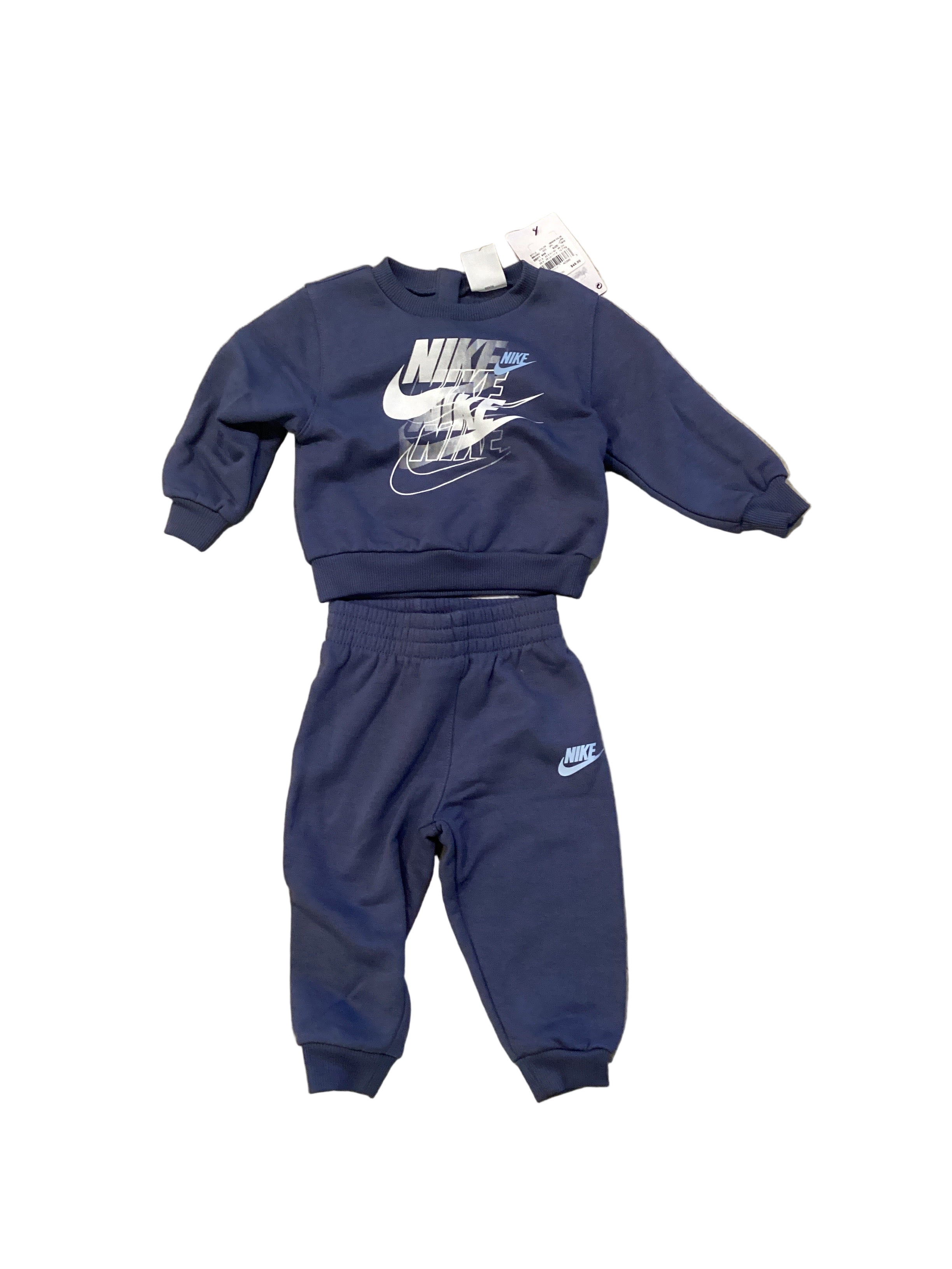 Preschool/Youth Nike Futura Sweatshirt/Jogger Set-Diffused Blue