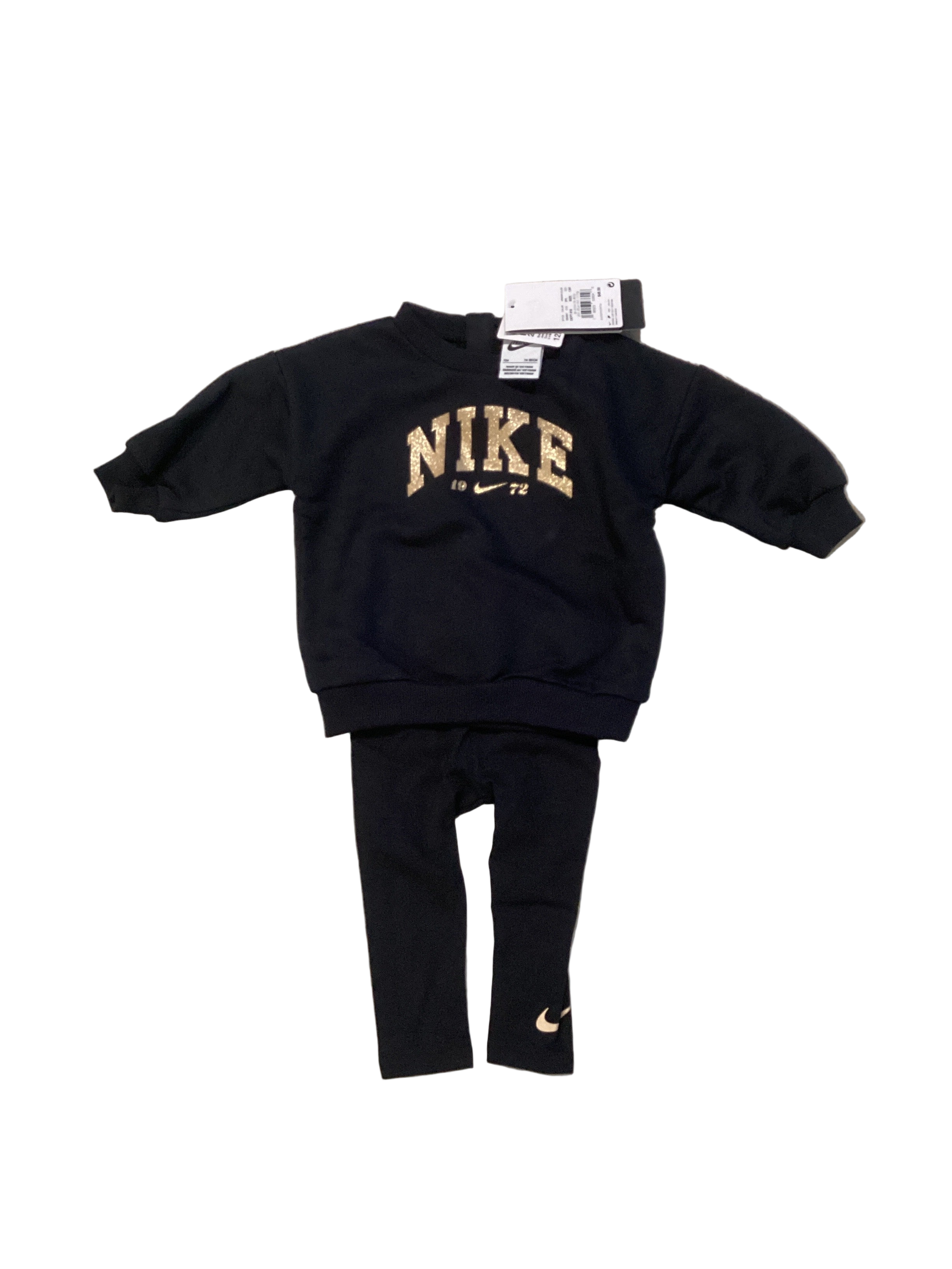 Toddler/Preschool Nike Girls Sweater & Leggings Set-Black/Gold Glitter