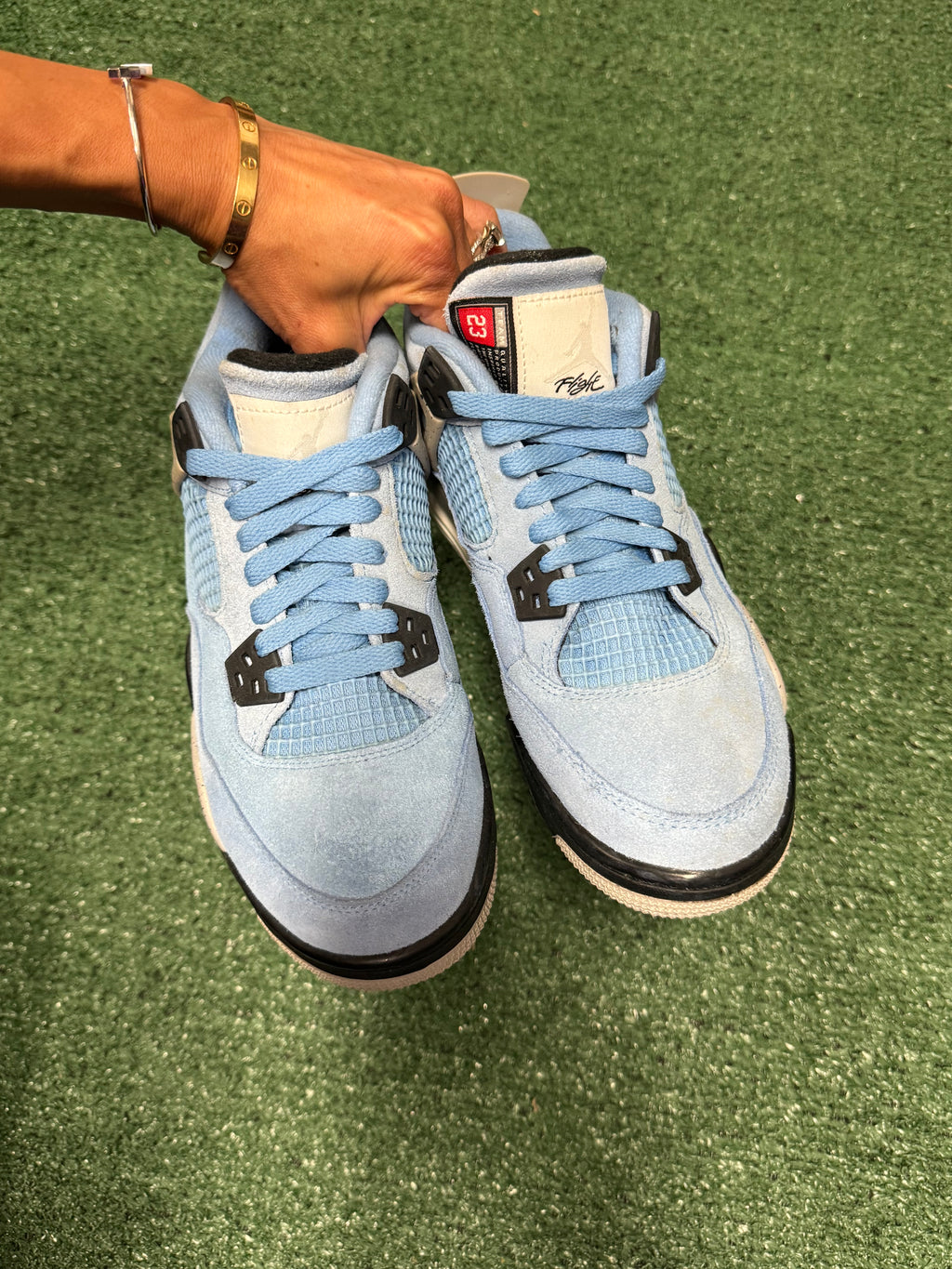 6y- Air Jordan 4 Retro UNC
