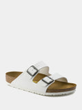 Birkenstock Arizona Birko-Flor White Sandals - Size 41 *