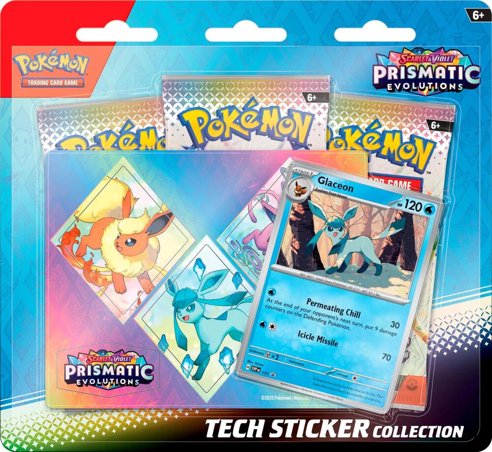 Pokemon Prismatic Evolution Tech Sticker Collection- Glaceon