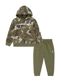 Preschool Nike Camo Hoodie Jogger Set-Olive