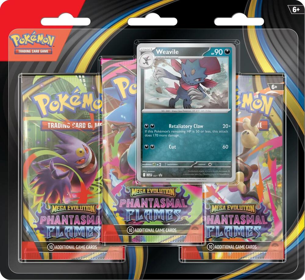 Pokemon Phantasmal Flames 3 Pack Blister Weavile*