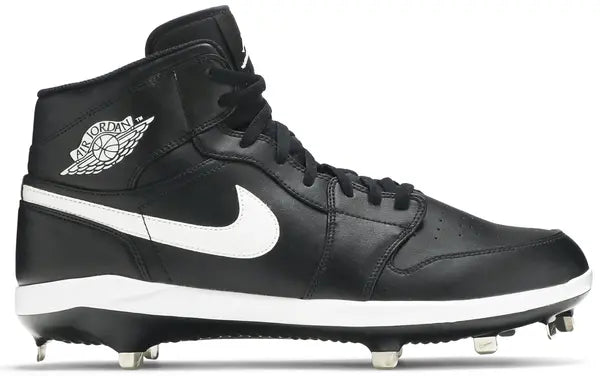 Air Jordan 1 Retro Metal Black/White Baseball Cleats