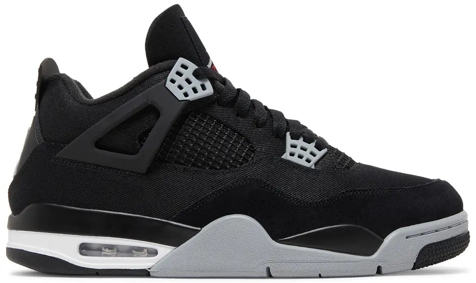Air Jordan 4 Retro Black Canvas *