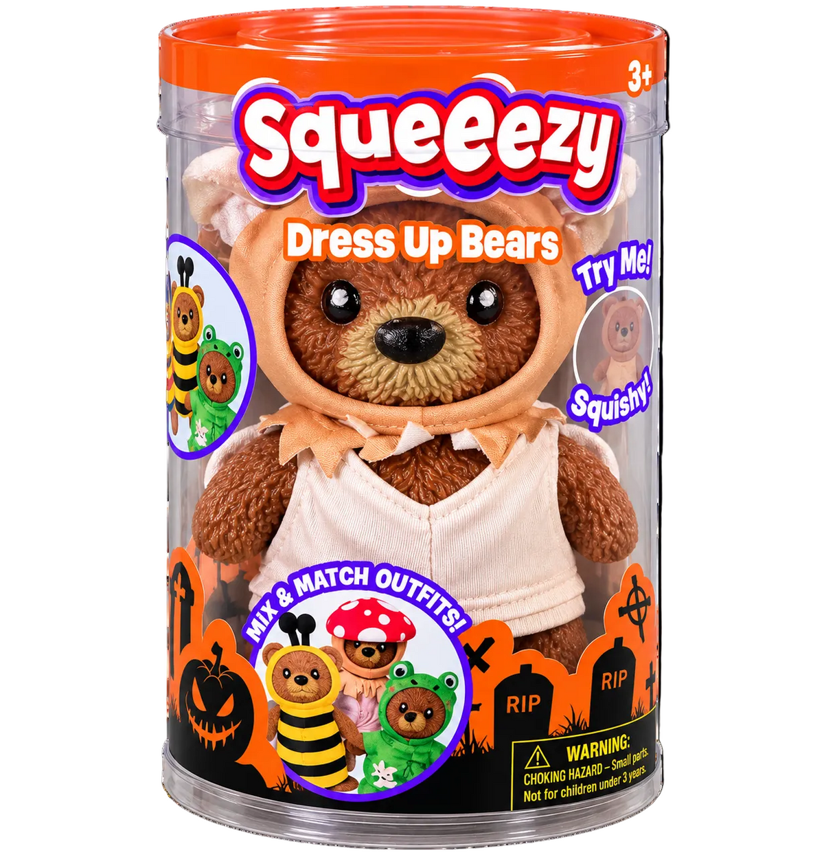 Squeezy Halloween Dress Up Bears Mushroom