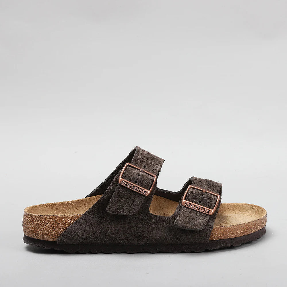 Birkenstock Arizona Soft Foodbed Suede Mocha Sandals - Size 36/40 *