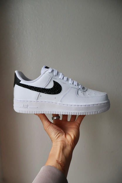 Air Force 1 '07 White Black-Swarovski Crystal Option Available