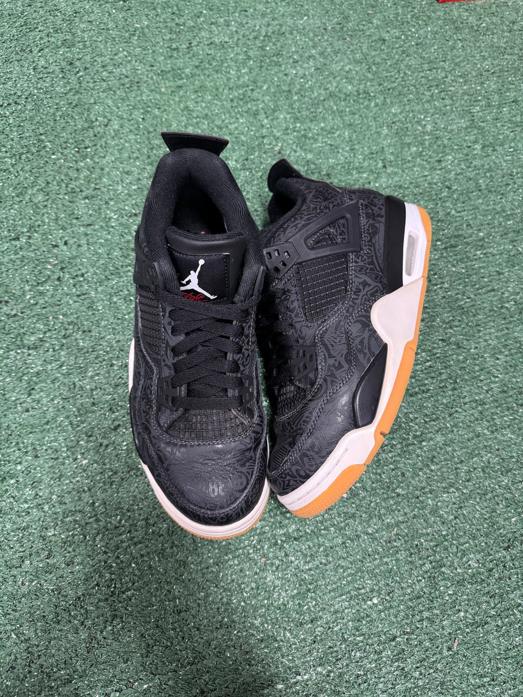 6.5y- Air Jordan 4 Retro Black Laser