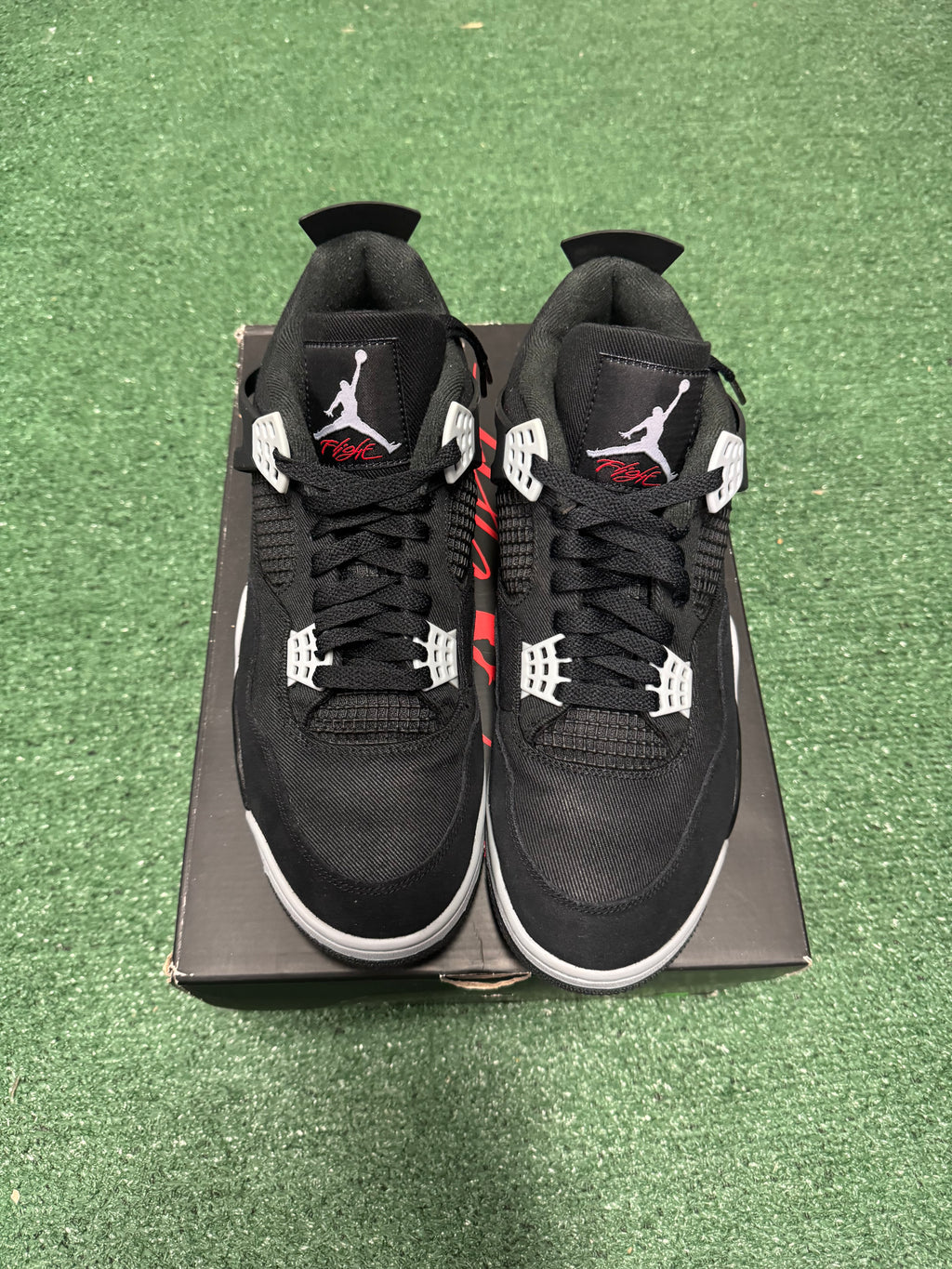 12m- Air Jordan 4 Black Canvas