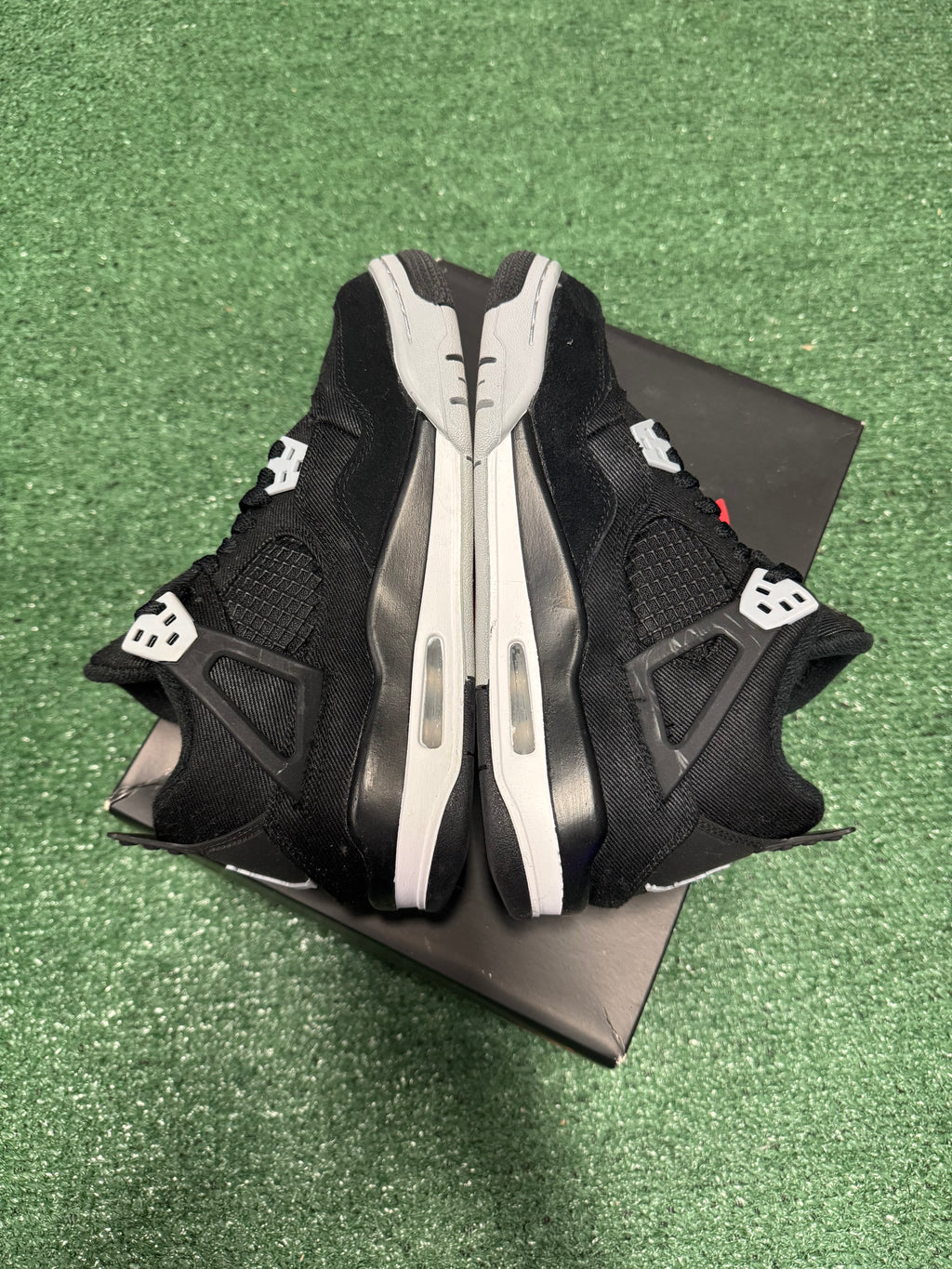 6y- Air Jordan 4 Retro Black Canvas