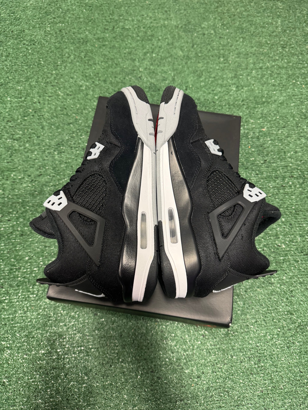 7y- Air Jordan 4 Retro Black Canvas