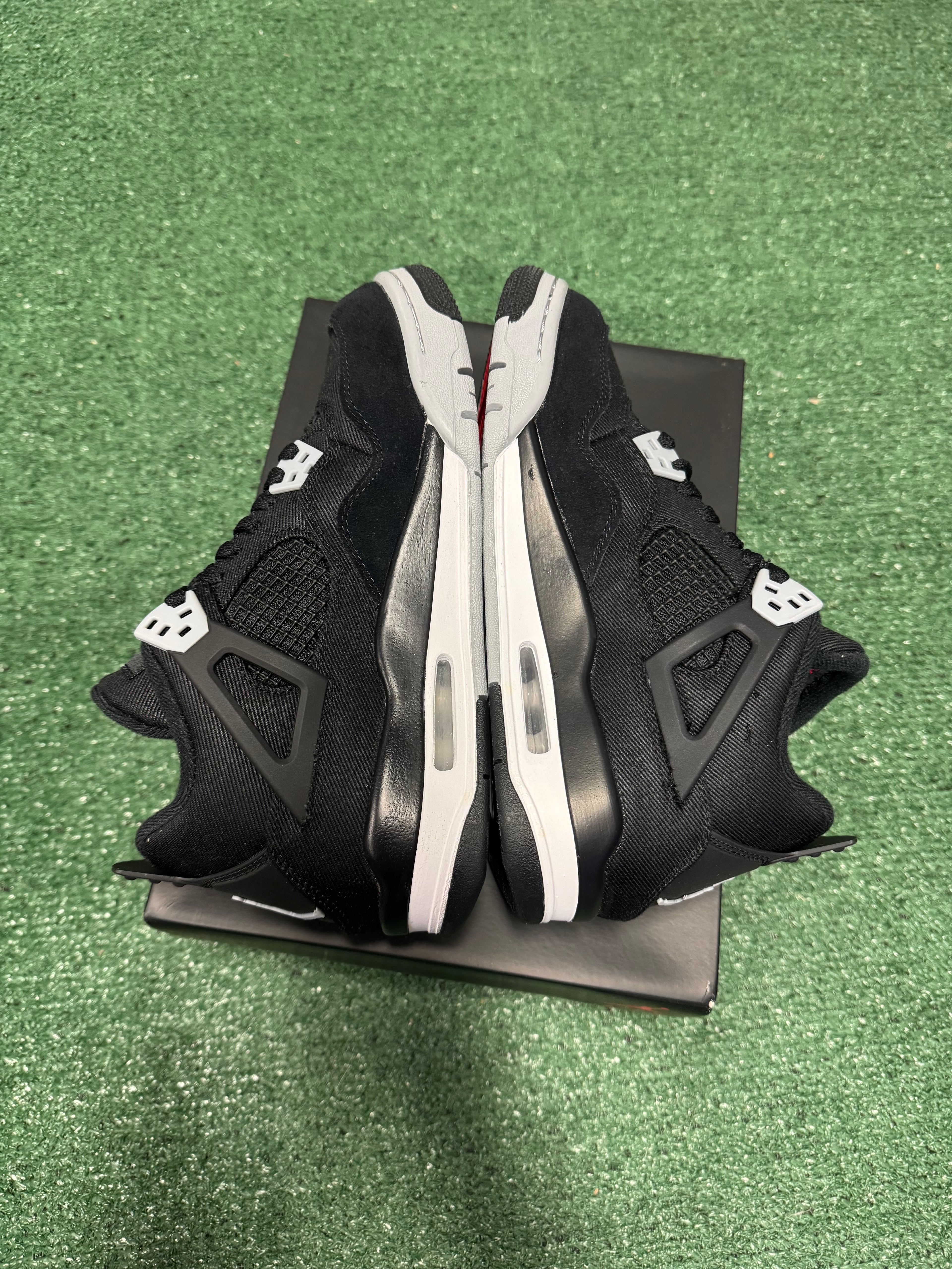 7y- Air Jordan 4 Retro Black Canvas