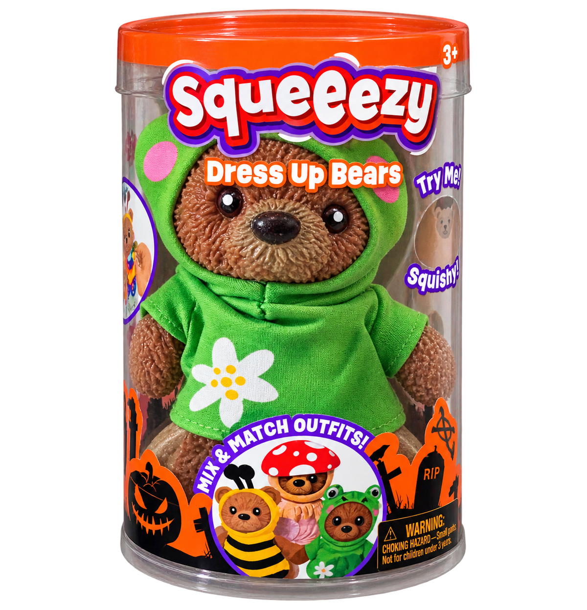 Squeezy Halloween Dress Up Bears Frog