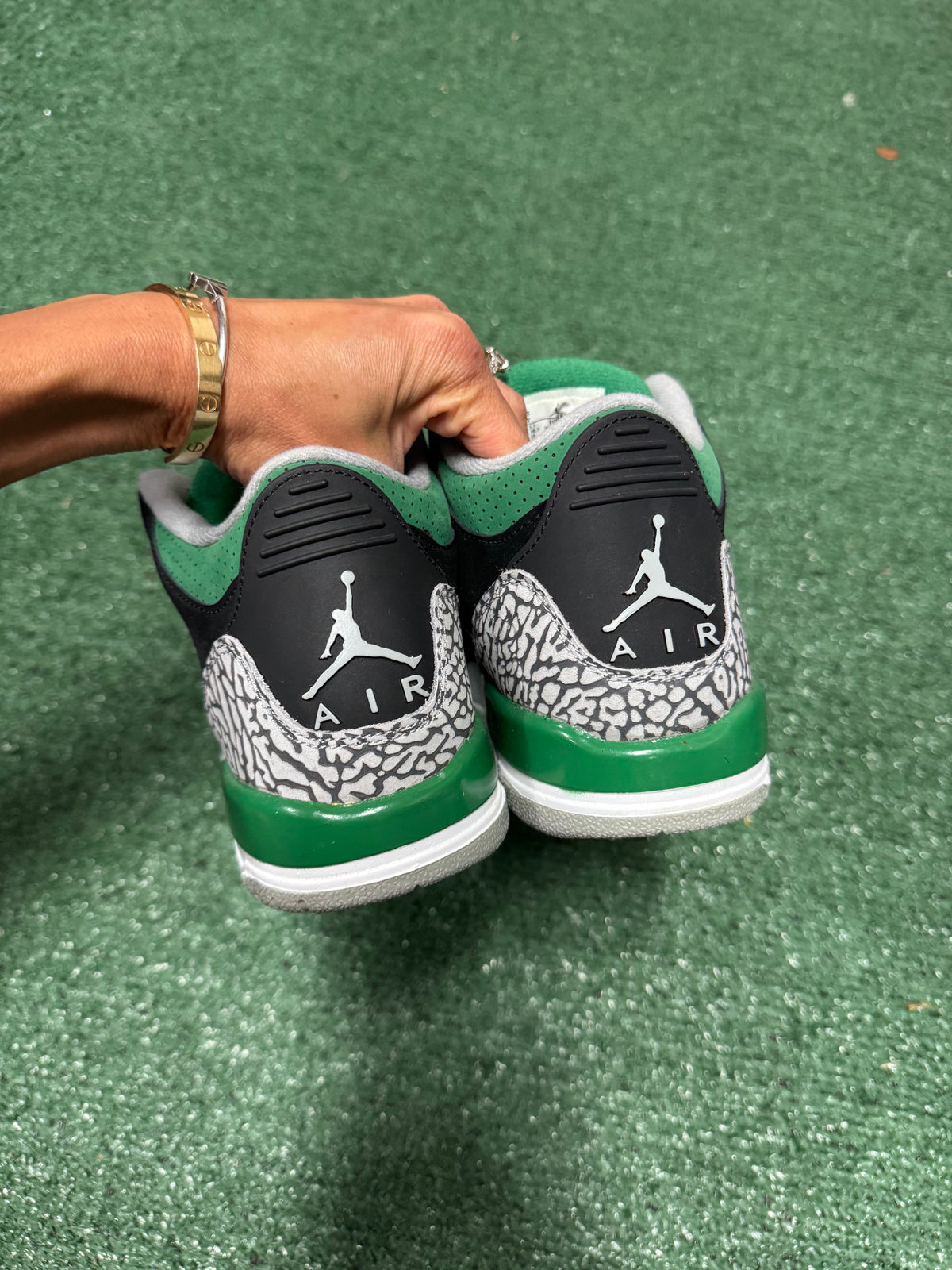 6y- Air Jordan 3 Retro Pine Green