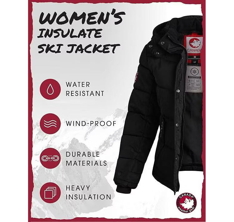 Canada Weather Gear Women's Puffer Parka Jacket