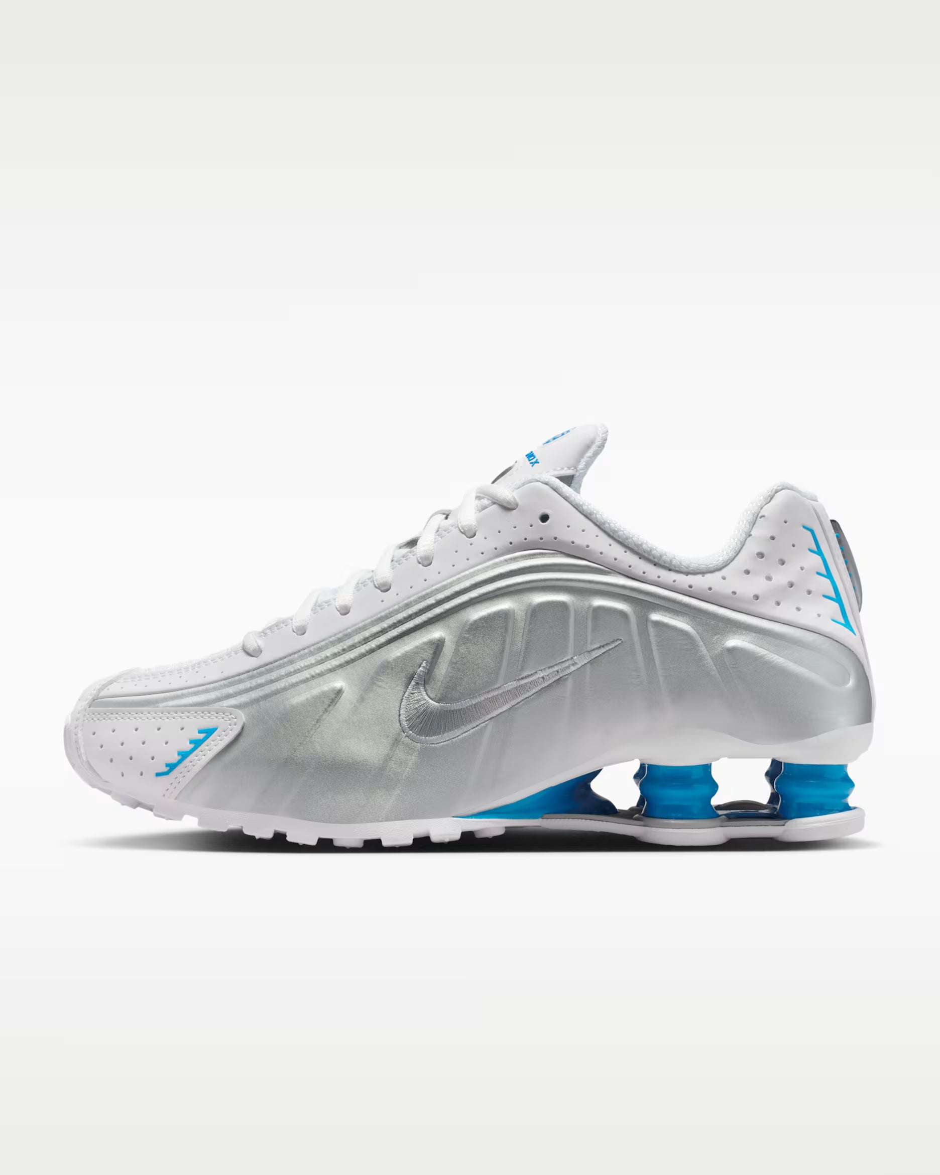 Nike Shox R4 White Metallic Blue Hero