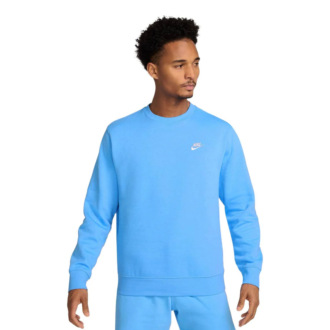 Nike Mens Club Fleece Crewneck UNC Blue