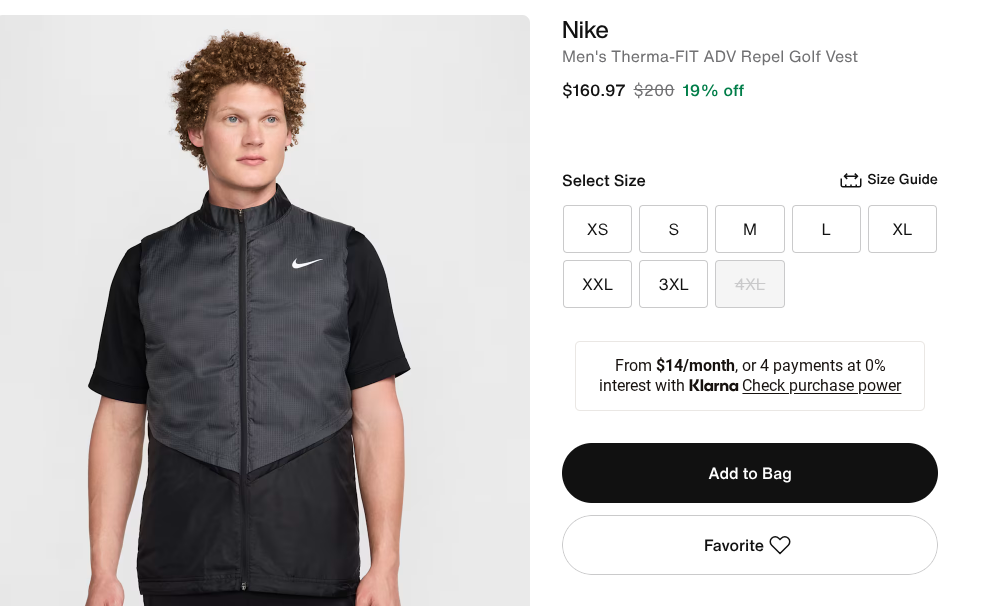 Nike Men's Therma Fit ADV Repel Golf Vest