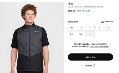 Nike Men's Therma Fit ADV Repel Golf Vest