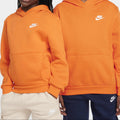 Nike Club Fleece Youth Hoodie Orange *