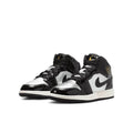 4.5y- Air Jordan 1 Mid Black Metallic Silver