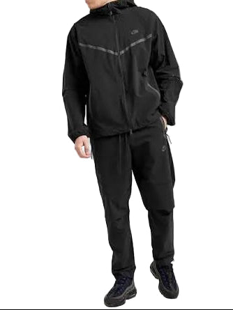 MD- Nike Men's Tech Woven Triple Black Windbreaker