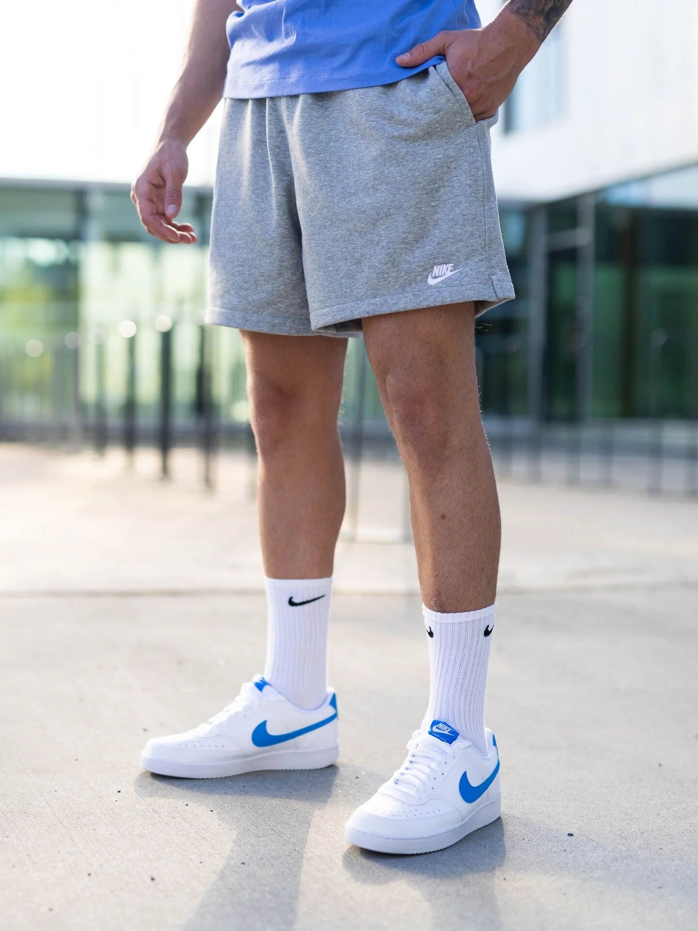 Nike Men's Grey Club Fleece Shorts