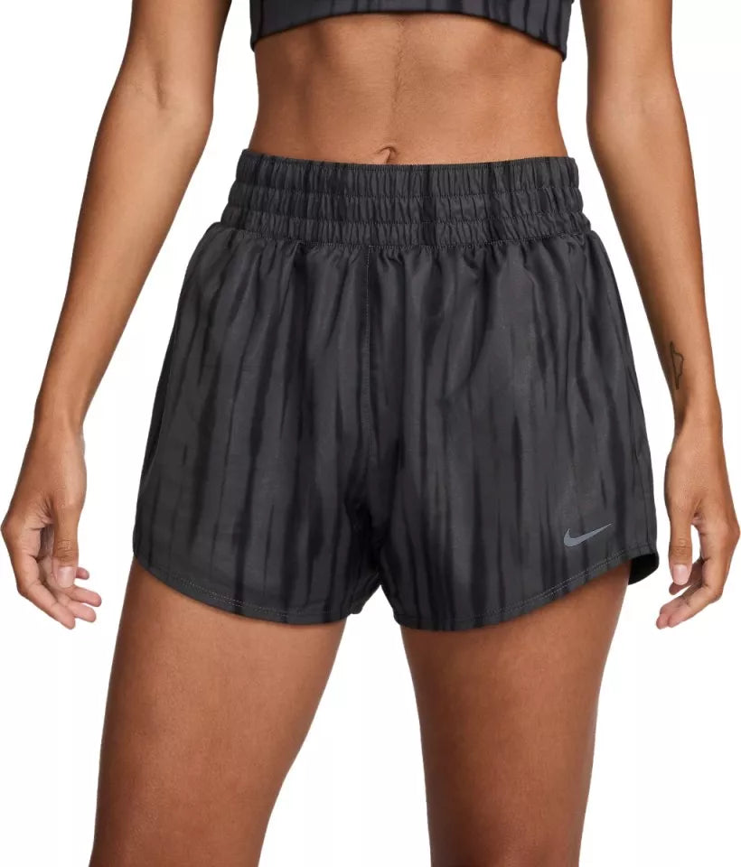Nike Dri Fit High Waisted Womens Running Shorts-Black Grey