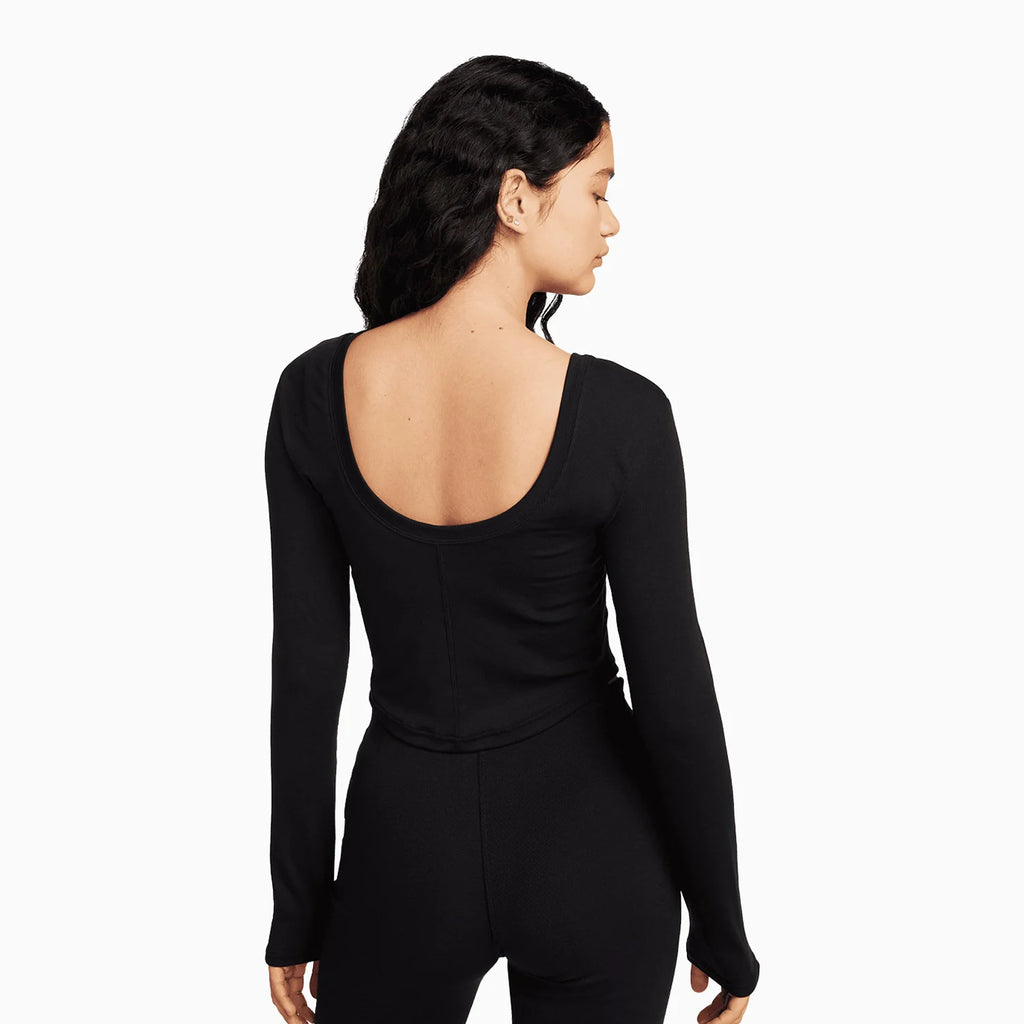 Nike Women's Long Sleeve Scoop Back Knit Crop