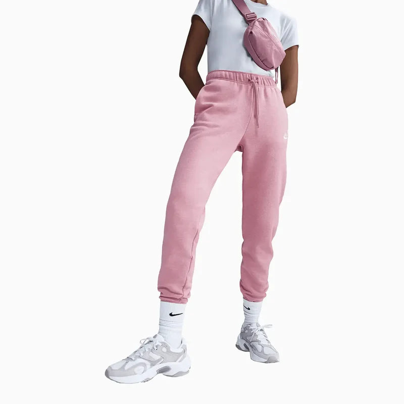 Nike Women's Club Fleece Heather Pink Joggers