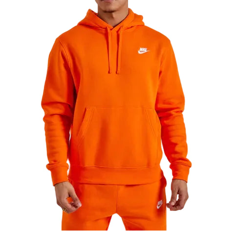 Nike Men's Club Fleece Hoodie Blaze Orange
