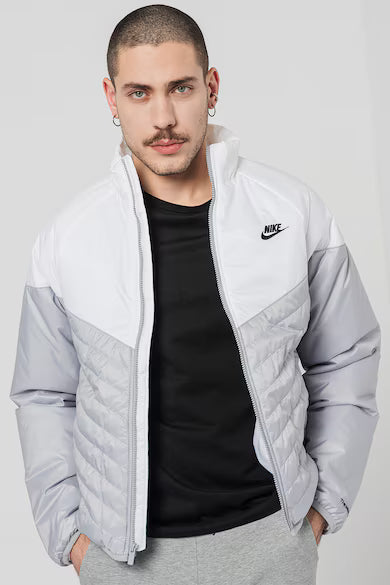 Nike Men's Therma-Fit Puffer Jacket-White Grey