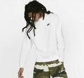 Nike Men's Club Fleece White Crewneck Sweatshirt